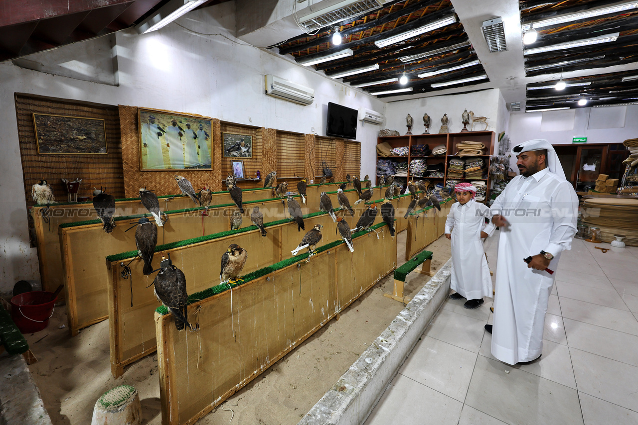 GP QATAR, Doha Atmosfera - Souq Waqif -  marketplace, falconry.

05.10.2023. Formula 1 World Championship, Rd 18, Qatar Grand Prix, Doha, Qatar, Preparation Day.

- www.xpbimages.com, EMail: requests@xpbimages.com © Copyright: Moy / XPB Images