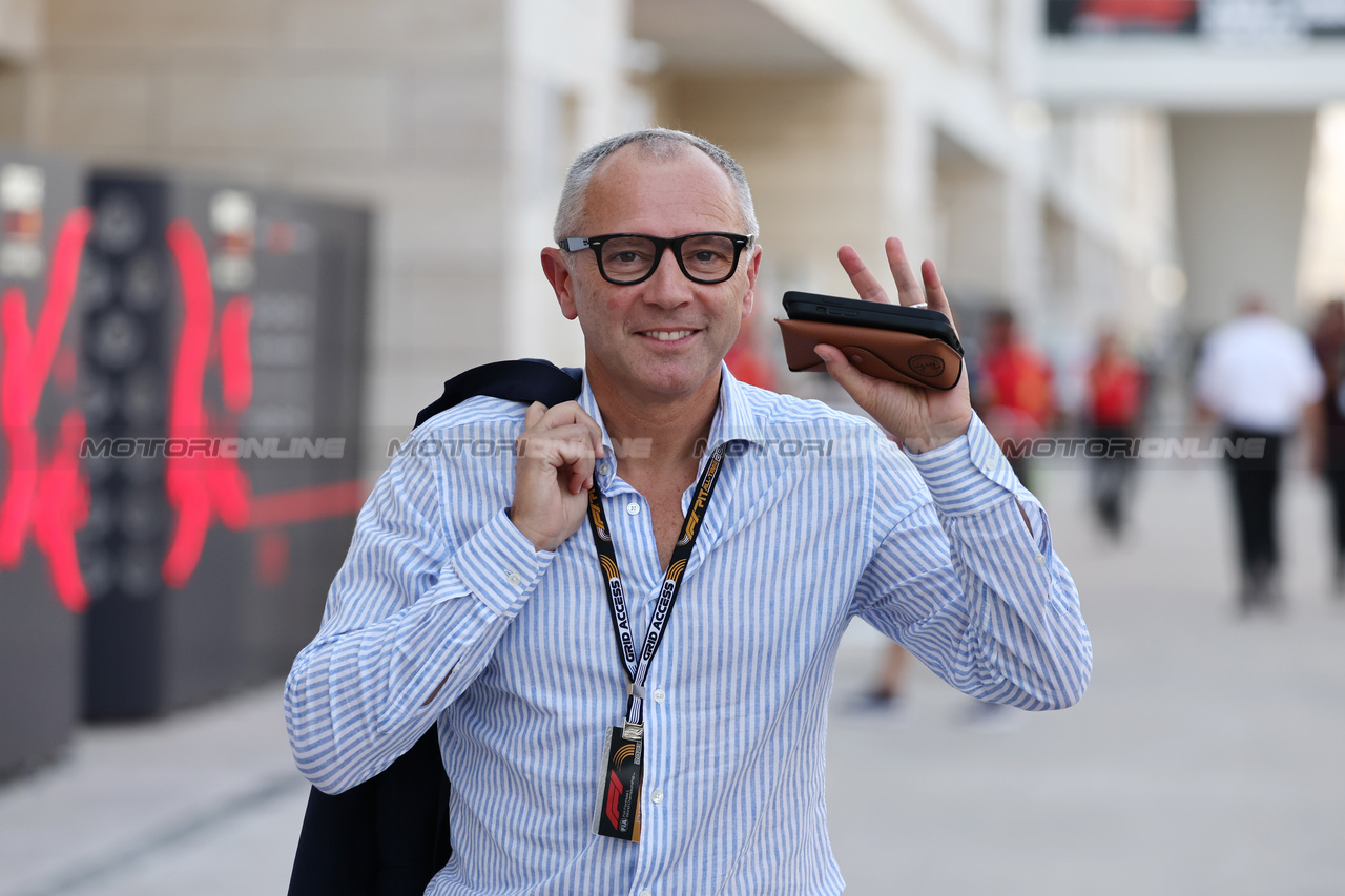 GP QATAR, Stefano Domenicali (ITA) Formula One President e CEO.

05.10.2023. Formula 1 World Championship, Rd 18, Qatar Grand Prix, Doha, Qatar, Preparation Day.

- www.xpbimages.com, EMail: requests@xpbimages.com © Copyright: Moy / XPB Images