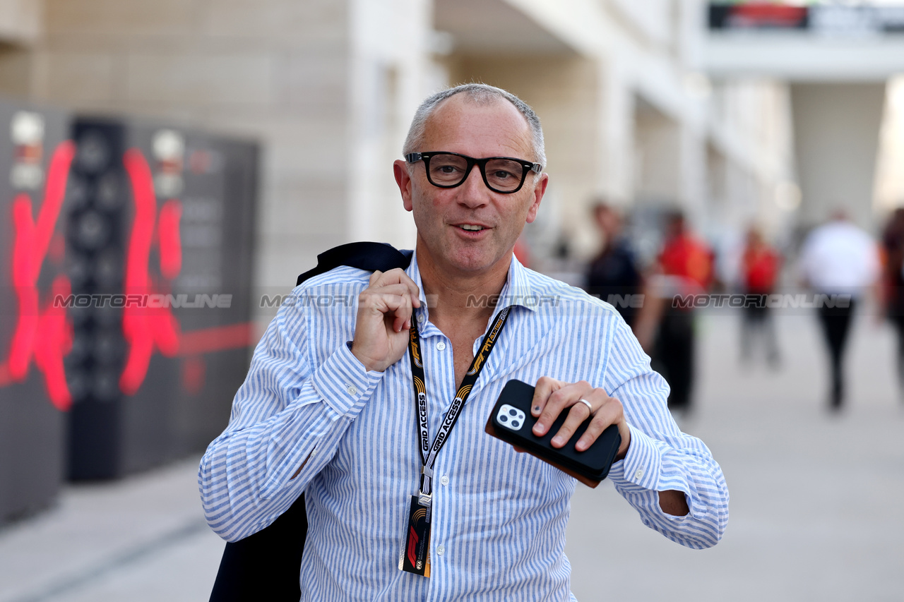 GP QATAR, Stefano Domenicali (ITA) Formula One President e CEO.

05.10.2023. Formula 1 World Championship, Rd 18, Qatar Grand Prix, Doha, Qatar, Preparation Day.

- www.xpbimages.com, EMail: requests@xpbimages.com © Copyright: Moy / XPB Images