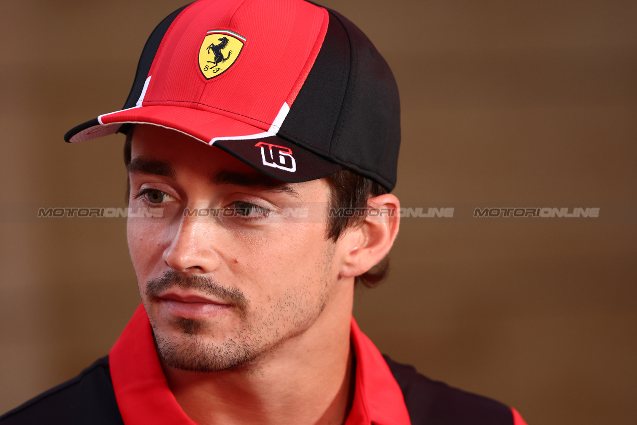 GP QATAR, Charles Leclerc (MON) Ferrari.

05.10.2023. Formula 1 World Championship, Rd 18, Qatar Grand Prix, Doha, Qatar, Preparation Day.

- www.xpbimages.com, EMail: requests@xpbimages.com © Copyright: Batchelor / XPB Images