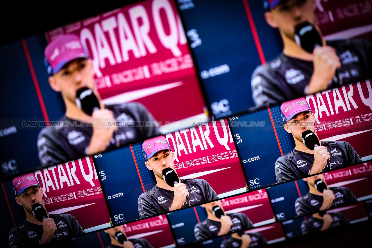 GP QATAR, Pierre Gasly (FRA), Alpine F1 Team 
05.10.2023. Formula 1 World Championship, Rd 18, Qatar Grand Prix, Doha, Qatar, Preparation Day.
- www.xpbimages.com, EMail: requests@xpbimages.com © Copyright: Charniaux / XPB Images