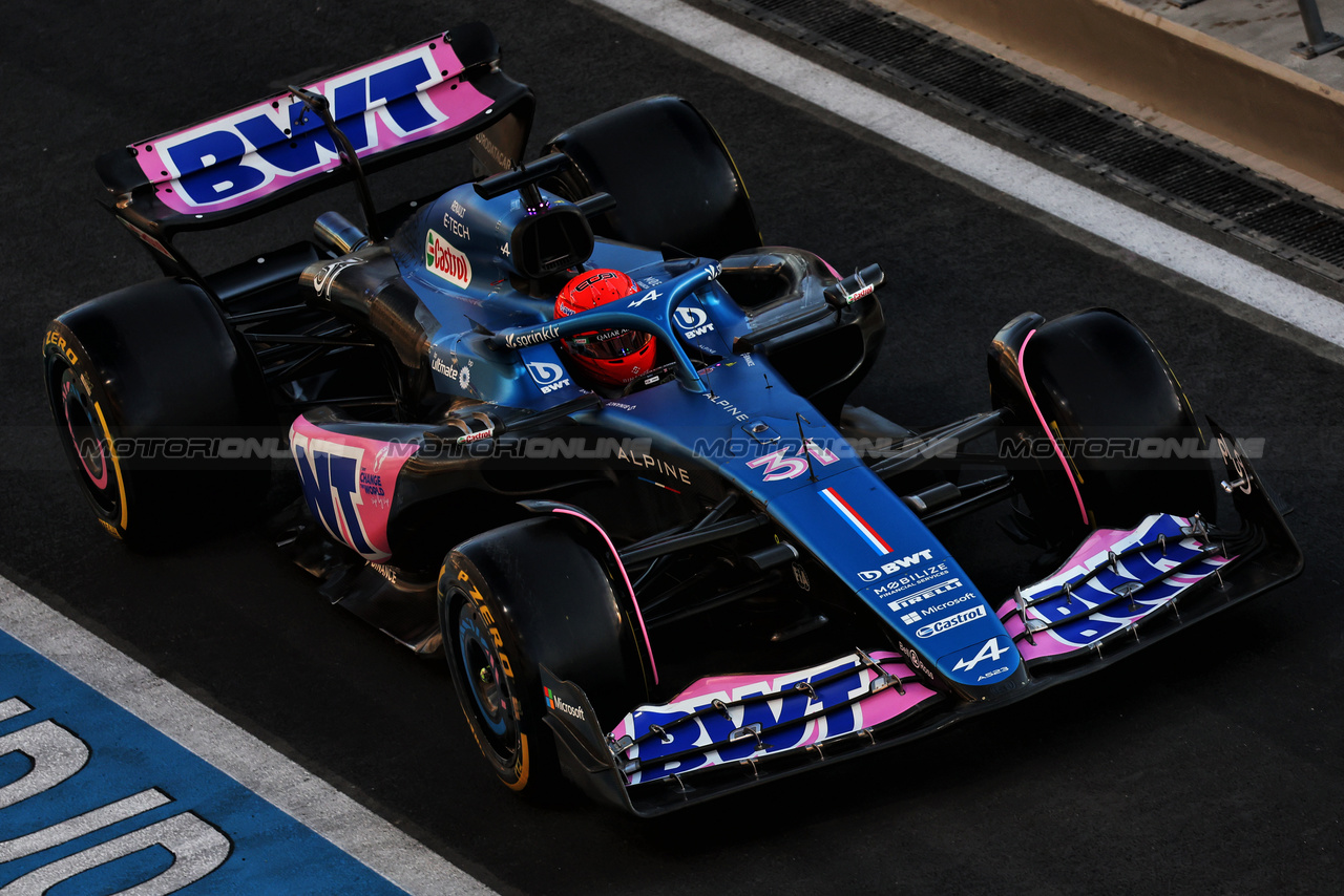 GP QATAR, Esteban Ocon (FRA) Alpine F1 Team A523.

07.10.2023. Formula 1 World Championship, Rd 18, Qatar Grand Prix, Doha, Qatar, Sprint Day.

- www.xpbimages.com, EMail: requests@xpbimages.com © Copyright: Moy / XPB Images