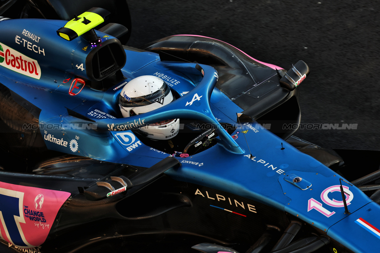 GP QATAR, Pierre Gasly (FRA) Alpine F1 Team A523.

07.10.2023. Formula 1 World Championship, Rd 18, Qatar Grand Prix, Doha, Qatar, Sprint Day.

- www.xpbimages.com, EMail: requests@xpbimages.com © Copyright: Moy / XPB Images