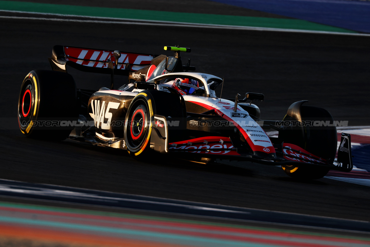 GP QATAR, Nico Hulkenberg (GER) Haas VF-23.



07.10.2023. Formula 1 World Championship, Rd 18, Qatar Grand Prix, Doha, Qatar, Sprint Day.

 - www.xpbimages.com, EMail: requests@xpbimages.com © Copyright: Coates / XPB Images