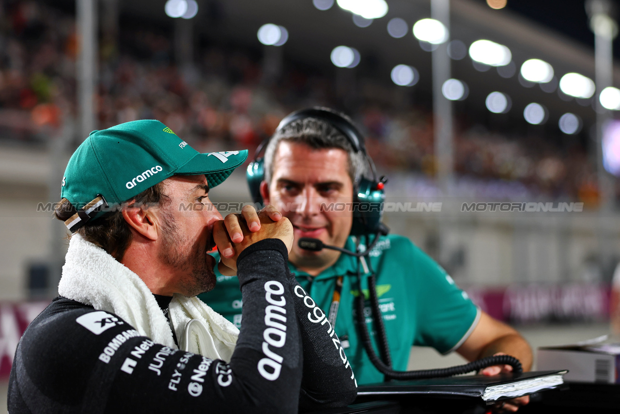 GP QATAR, Fernando Alonso (ESP) Aston Martin F1 Team on the grid.

07.10.2023. Formula 1 World Championship, Rd 18, Qatar Grand Prix, Doha, Qatar, Sprint Day.

- www.xpbimages.com, EMail: requests@xpbimages.com © Copyright: Charniaux / XPB Images