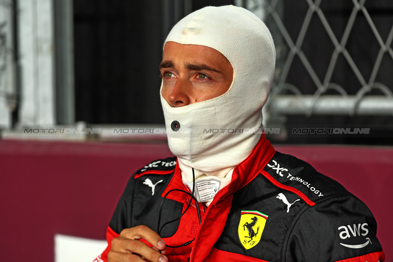 GP QATAR, Charles Leclerc (MON) Ferrari on the grid.

07.10.2023. Formula 1 World Championship, Rd 18, Qatar Grand Prix, Doha, Qatar, Sprint Day.

- www.xpbimages.com, EMail: requests@xpbimages.com © Copyright: Batchelor / XPB Images