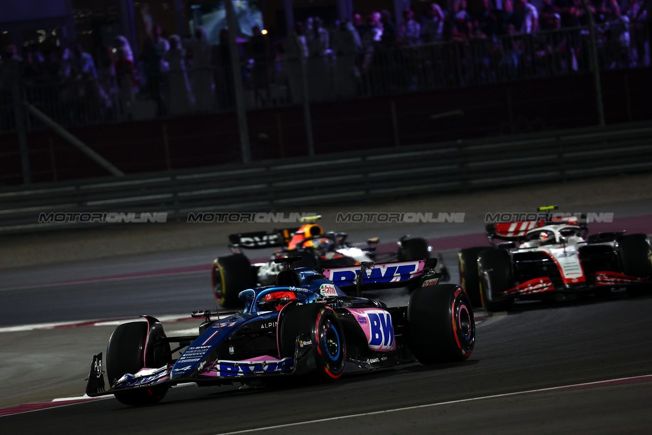 GP QATAR, Esteban Ocon (FRA) Alpine F1 Team A523.

07.10.2023. Formula 1 World Championship, Rd 18, Qatar Grand Prix, Doha, Qatar, Sprint Day.

- www.xpbimages.com, EMail: requests@xpbimages.com © Copyright: Charniaux / XPB Images