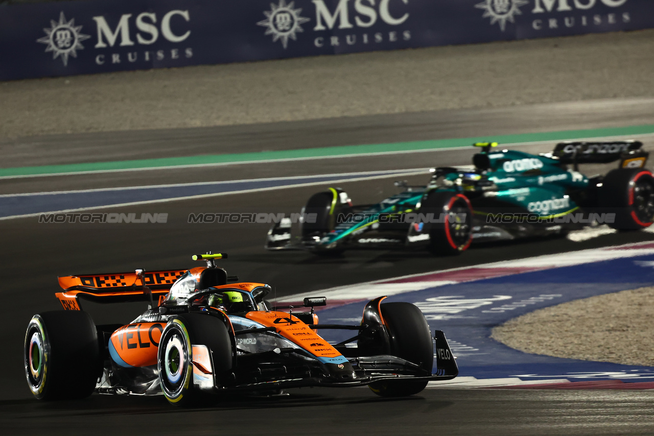 GP QATAR, Lando Norris (GBR) McLaren MCL60.

07.10.2023. Formula 1 World Championship, Rd 18, Qatar Grand Prix, Doha, Qatar, Sprint Day.

- www.xpbimages.com, EMail: requests@xpbimages.com © Copyright: Batchelor / XPB Images
