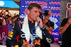 GP QATAR, Max Verstappen (NLD) Red Bull Racing celebrates winning his third World Championship in Sprint parc ferme.
07.10.2023. Formula 1 World Championship, Rd 18, Qatar Grand Prix, Doha, Qatar, Sprint Day.
 - www.xpbimages.com, EMail: requests@xpbimages.com © Copyright: Coates / XPB Images