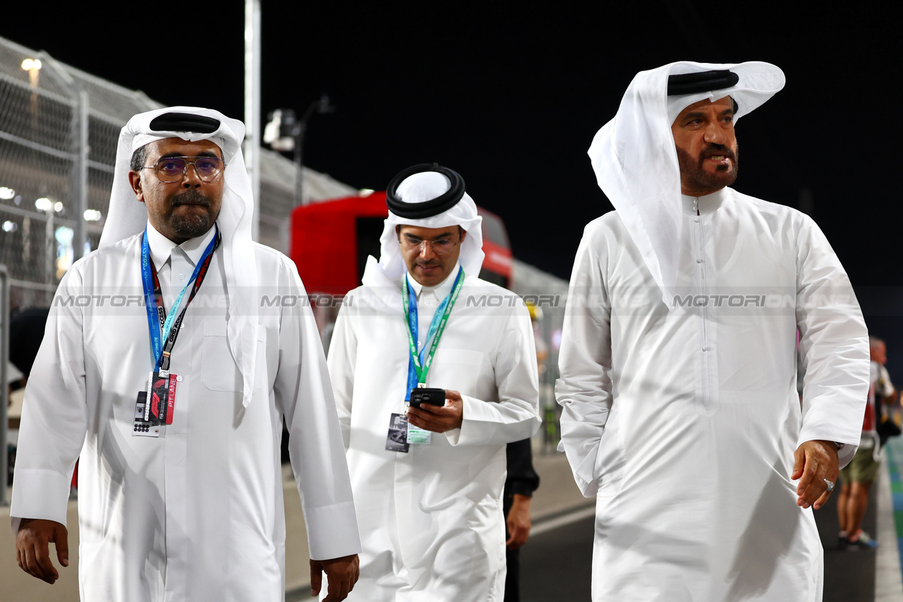 GP QATAR, Mohammed Bin Sulayem (UAE) FIA President with guests.

06.10.2023 Formula 1 World Championship, Rd 18, Qatar Grand Prix, Doha, Qatar, Qualifiche Day.

- www.xpbimages.com, EMail: requests@xpbimages.com © Copyright: Batchelor / XPB Images