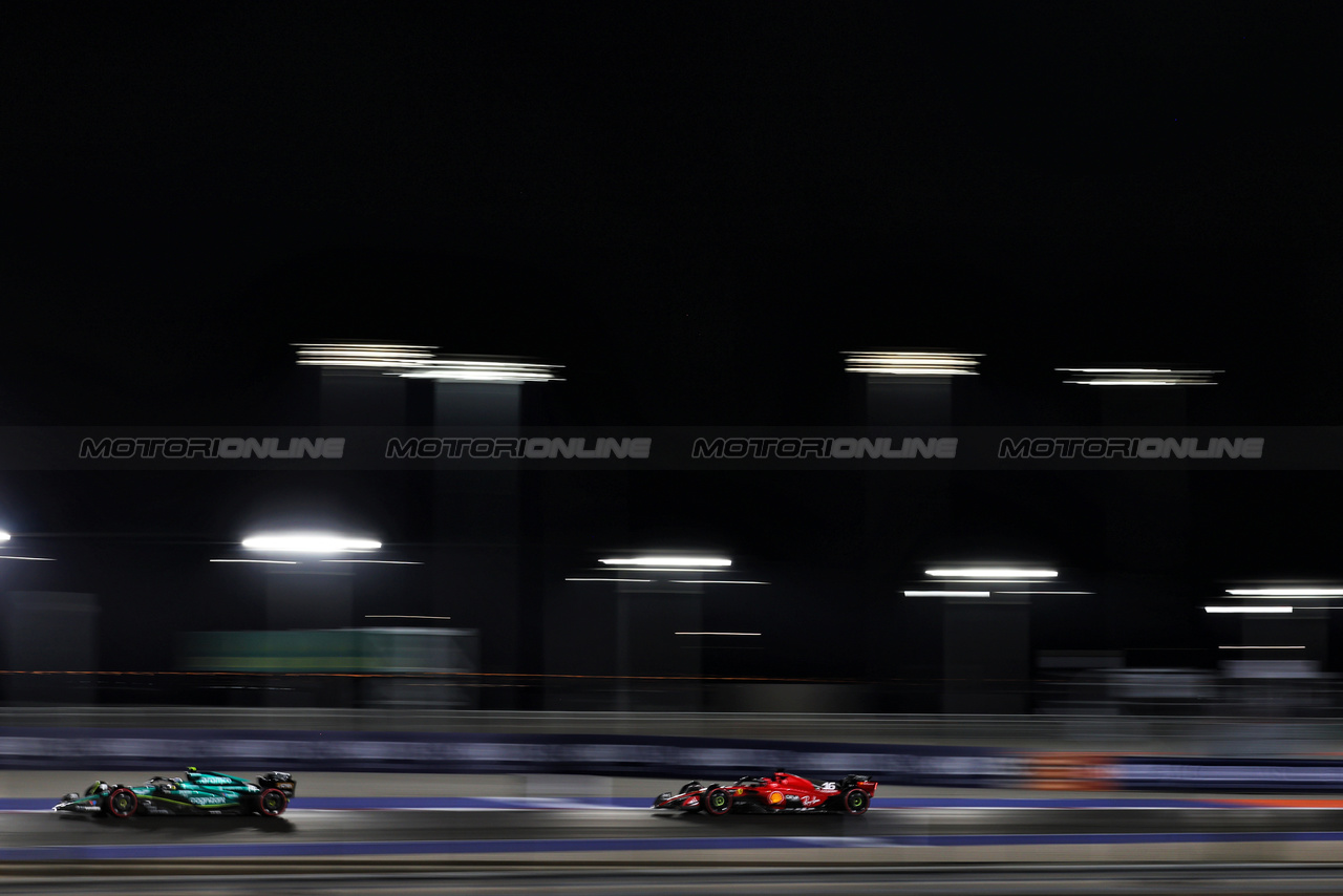 GP QATAR, Charles Leclerc (MON) Ferrari SF-23 follows Fernando Alonso (ESP) Aston Martin F1 Team AMR23.

06.10.2023 Formula 1 World Championship, Rd 18, Qatar Grand Prix, Doha, Qatar, Qualifiche Day.

 - www.xpbimages.com, EMail: requests@xpbimages.com © Copyright: Coates / XPB Images