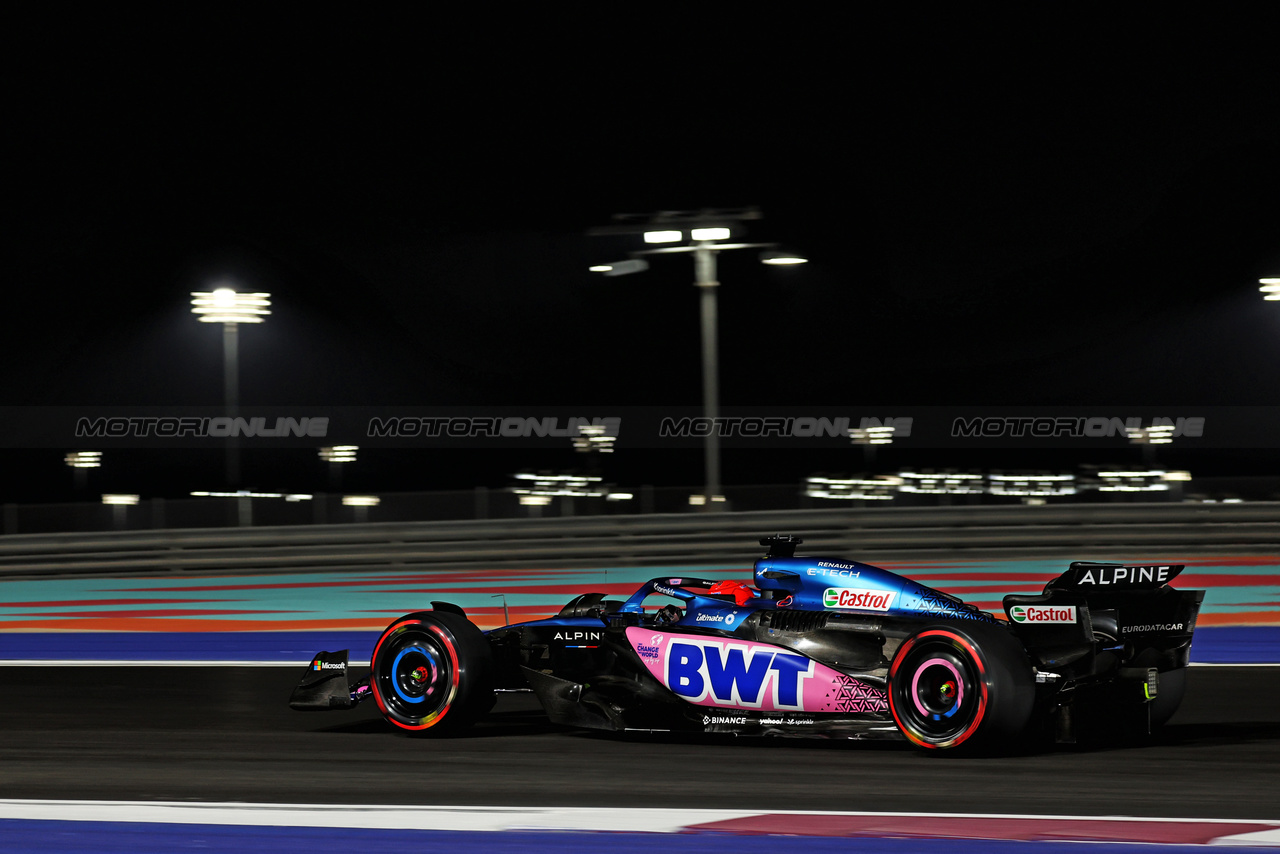 GP QATAR, Esteban Ocon (FRA) Alpine F1 Team A523.

06.10.2023 Formula 1 World Championship, Rd 18, Qatar Grand Prix, Doha, Qatar, Qualifiche Day.

- www.xpbimages.com, EMail: requests@xpbimages.com © Copyright: Moy / XPB Images