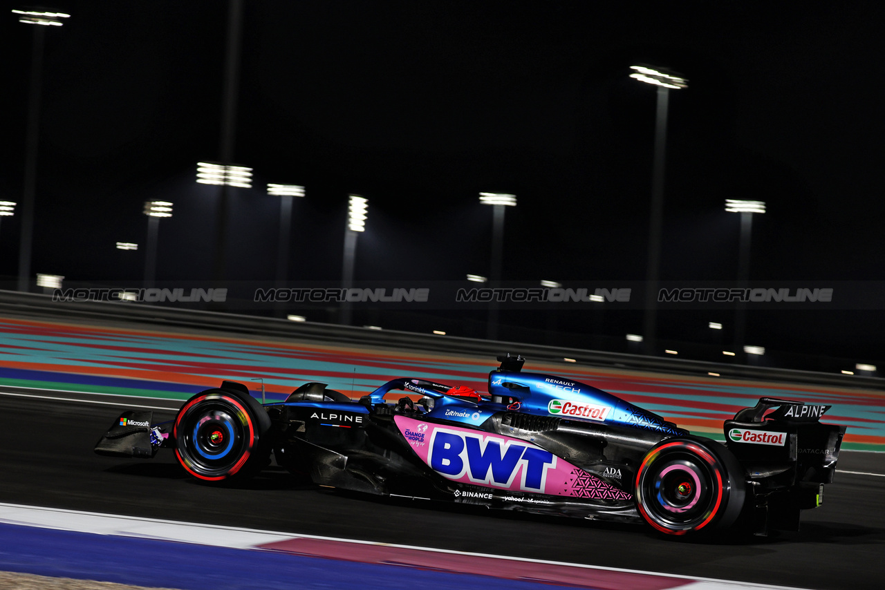 GP QATAR, Esteban Ocon (FRA) Alpine F1 Team A523.

06.10.2023 Formula 1 World Championship, Rd 18, Qatar Grand Prix, Doha, Qatar, Qualifiche Day.

- www.xpbimages.com, EMail: requests@xpbimages.com © Copyright: Moy / XPB Images