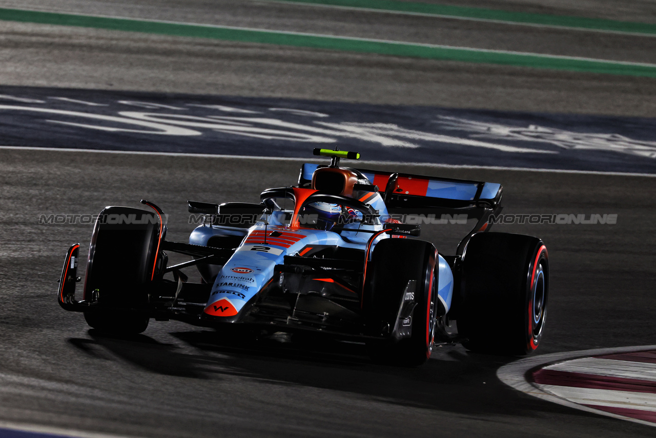 GP QATAR, Logan Sargeant (USA) Williams Racing FW45.

06.10.2023 Formula 1 World Championship, Rd 18, Qatar Grand Prix, Doha, Qatar, Qualifiche Day.

 - www.xpbimages.com, EMail: requests@xpbimages.com © Copyright: Coates / XPB Images