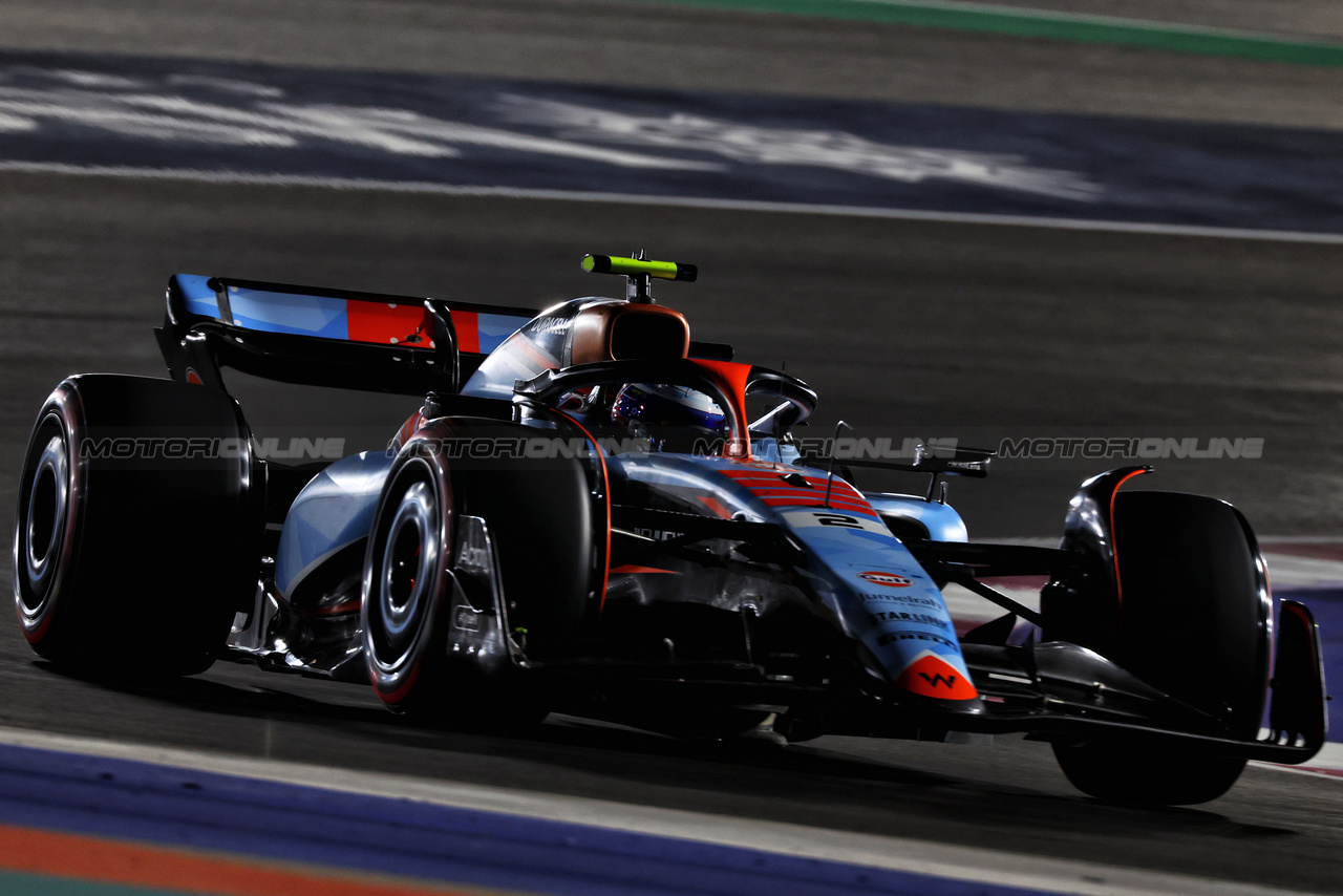 GP QATAR, Logan Sargeant (USA) Williams Racing FW45.

06.10.2023 Formula 1 World Championship, Rd 18, Qatar Grand Prix, Doha, Qatar, Qualifiche Day.

 - www.xpbimages.com, EMail: requests@xpbimages.com © Copyright: Coates / XPB Images