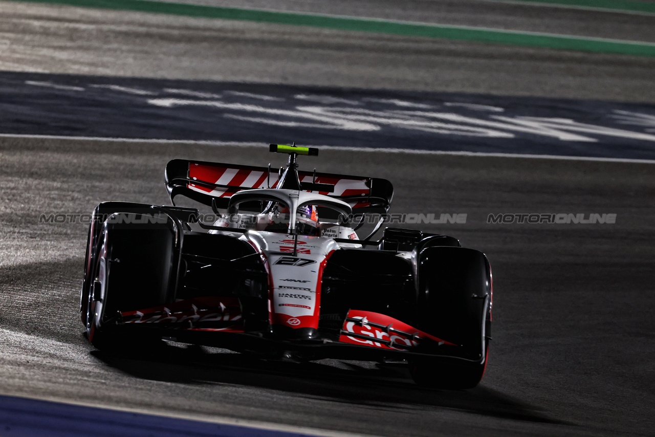 GP QATAR, Nico Hulkenberg (GER) Haas VF-23.

06.10.2023 Formula 1 World Championship, Rd 18, Qatar Grand Prix, Doha, Qatar, Qualifiche Day.

 - www.xpbimages.com, EMail: requests@xpbimages.com © Copyright: Coates / XPB Images
