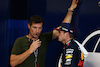 GP QATAR, (L to R): Mark Webber (AUS) Channel 4 Presenter / Driver Manager with Max Verstappen (NLD) Red Bull Racing in qualifying parc ferme.
06.10.2023 Formula 1 World Championship, Rd 18, Qatar Grand Prix, Doha, Qatar, Qualifiche Day.
 - www.xpbimages.com, EMail: requests@xpbimages.com © Copyright: Coates / XPB Images