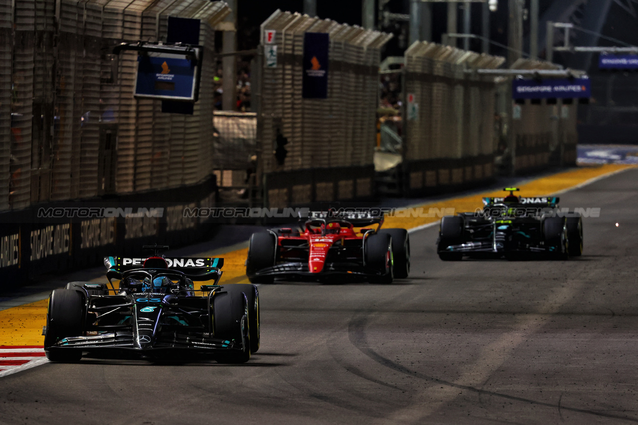 GP SINGAPORE, George Russell (GBR) Mercedes AMG F1 W14.

17.09.2023. Formula 1 World Championship, Rd 16, Singapore Grand Prix, Marina Bay Street Circuit, Singapore, Gara Day.

- www.xpbimages.com, EMail: requests@xpbimages.com © Copyright: Charniaux / XPB Images