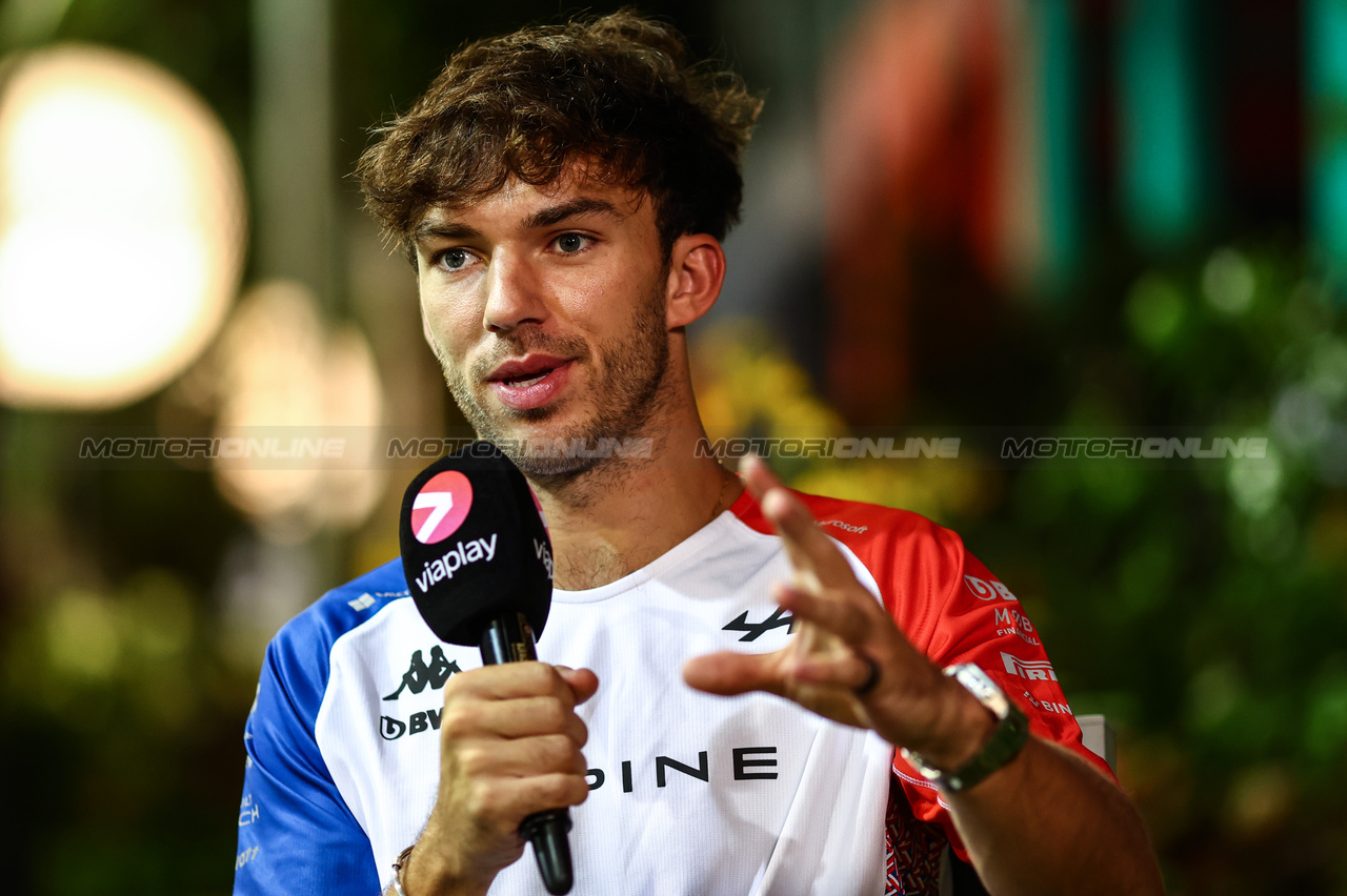 GP SINGAPORE, Pierre Gasly (FRA), Alpine F1 Team 
14.09.2023. Formula 1 World Championship, Rd 16, Singapore Grand Prix, Marina Bay Street Circuit, Singapore, Preparation Day.
- www.xpbimages.com, EMail: requests@xpbimages.com © Copyright: Charniaux / XPB Images