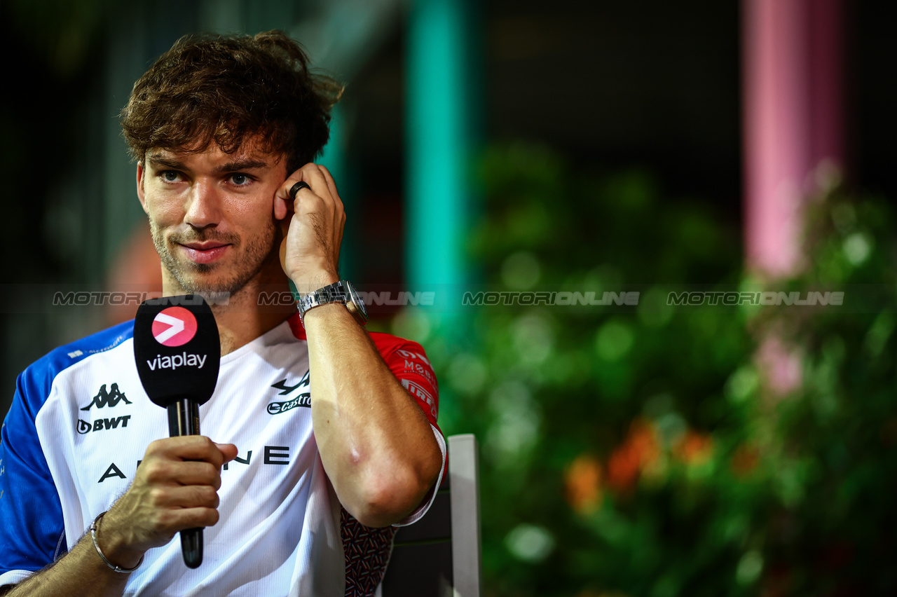 GP SINGAPORE, Pierre Gasly (FRA), Alpine F1 Team 
14.09.2023. Formula 1 World Championship, Rd 16, Singapore Grand Prix, Marina Bay Street Circuit, Singapore, Preparation Day.
- www.xpbimages.com, EMail: requests@xpbimages.com © Copyright: Charniaux / XPB Images