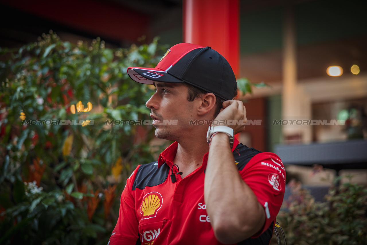 GP SINGAPORE, Charles Leclerc (MON) Ferrari.

14.09.2023. Formula 1 World Championship, Rd 16, Singapore Grand Prix, Marina Bay Street Circuit, Singapore, Preparation Day.

- www.xpbimages.com, EMail: requests@xpbimages.com © Copyright: Bearne / XPB Images