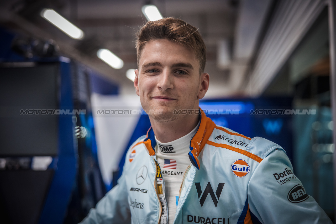 GP SINGAPORE, Logan Sargeant (USA) Williams Racing.

14.09.2023. Formula 1 World Championship, Rd 16, Singapore Grand Prix, Marina Bay Street Circuit, Singapore, Preparation Day.

- www.xpbimages.com, EMail: requests@xpbimages.com © Copyright: Bearne / XPB Images