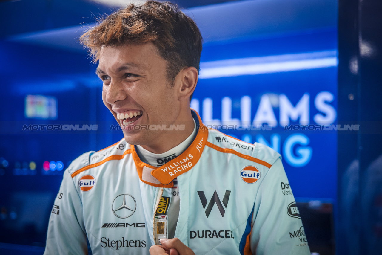 GP SINGAPORE, Alexander Albon (THA) Williams Racing.

14.09.2023. Formula 1 World Championship, Rd 16, Singapore Grand Prix, Marina Bay Street Circuit, Singapore, Preparation Day.

- www.xpbimages.com, EMail: requests@xpbimages.com © Copyright: Bearne / XPB Images