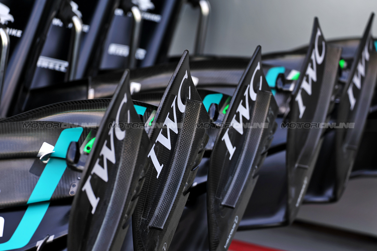 GP SINGAPORE, Mercedes AMG F1 W14 front wings.

14.09.2023. Formula 1 World Championship, Rd 16, Singapore Grand Prix, Marina Bay Street Circuit, Singapore, Preparation Day.

- www.xpbimages.com, EMail: requests@xpbimages.com © Copyright: Moy / XPB Images