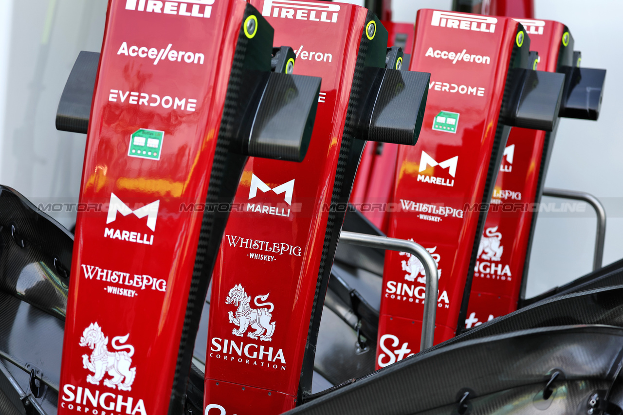 GP SINGAPORE, Alfa Romeo F1 Team C43 nosecones.

14.09.2023. Formula 1 World Championship, Rd 16, Singapore Grand Prix, Marina Bay Street Circuit, Singapore, Preparation Day.

- www.xpbimages.com, EMail: requests@xpbimages.com © Copyright: Moy / XPB Images