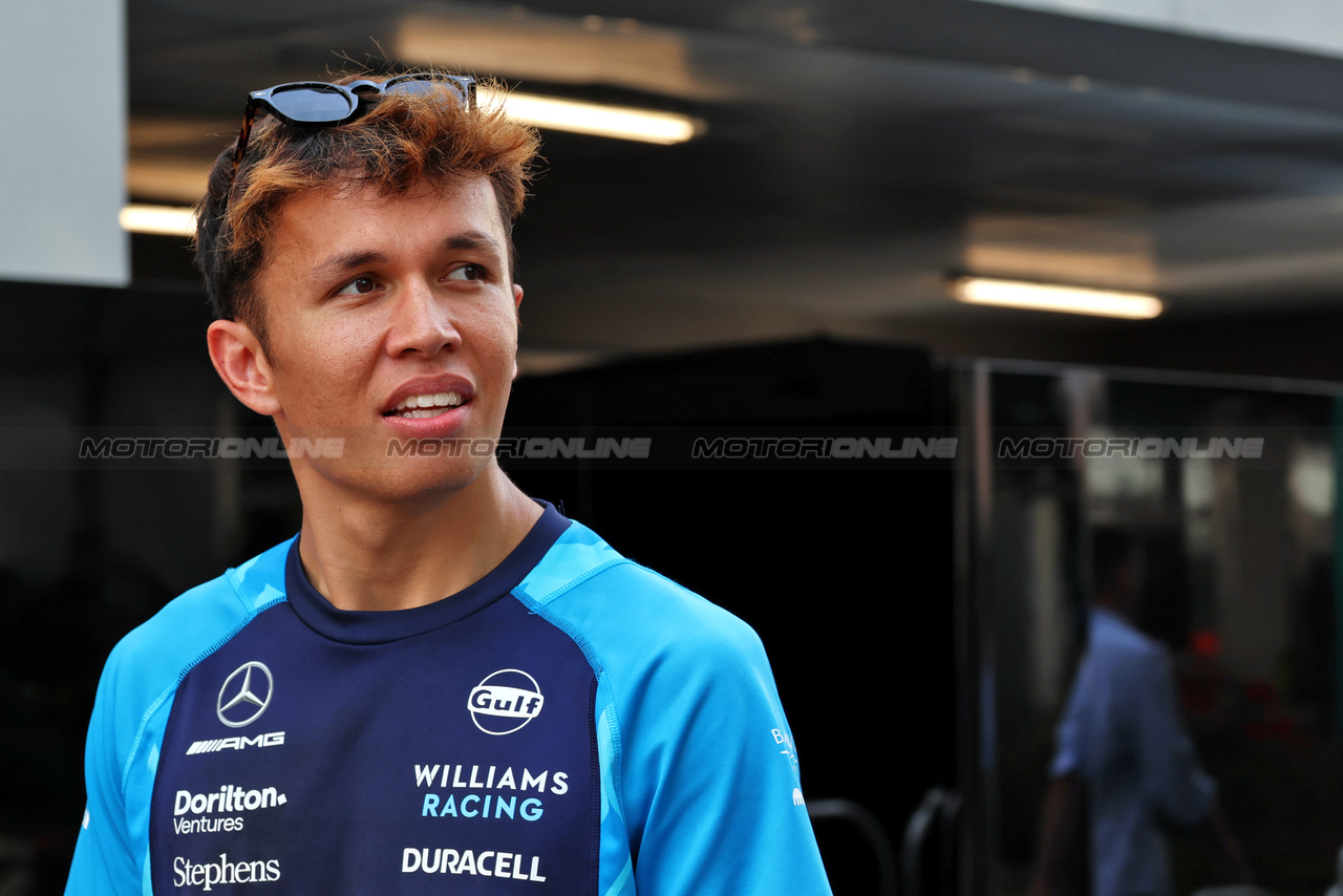 GP SINGAPORE, Alexander Albon (THA) Williams Racing.

14.09.2023. Formula 1 World Championship, Rd 16, Singapore Grand Prix, Marina Bay Street Circuit, Singapore, Preparation Day.

 - www.xpbimages.com, EMail: requests@xpbimages.com © Copyright: Rew / XPB Images