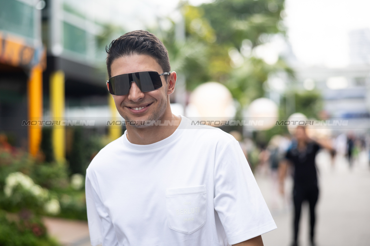 GP SINGAPORE, Esteban Ocon (FRA) Alpine F1 Team.

14.09.2023. Formula 1 World Championship, Rd 16, Singapore Grand Prix, Marina Bay Street Circuit, Singapore, Preparation Day.

- www.xpbimages.com, EMail: requests@xpbimages.com © Copyright: Bearne / XPB Images