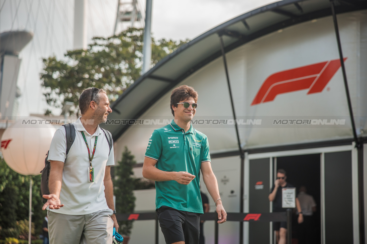 GP SINGAPORE, Lance Stroll (CDN) Aston Martin F1 Team.

14.09.2023. Formula 1 World Championship, Rd 16, Singapore Grand Prix, Marina Bay Street Circuit, Singapore, Preparation Day.

- www.xpbimages.com, EMail: requests@xpbimages.com © Copyright: Bearne / XPB Images