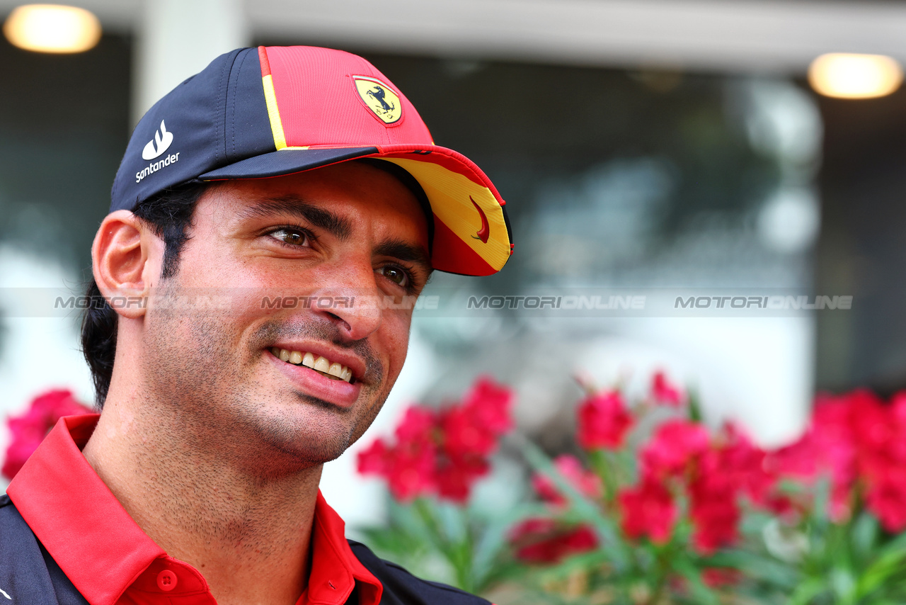 GP SINGAPORE, Carlos Sainz Jr (ESP) Ferrari.

14.09.2023. Formula 1 World Championship, Rd 16, Singapore Grand Prix, Marina Bay Street Circuit, Singapore, Preparation Day.

 - www.xpbimages.com, EMail: requests@xpbimages.com © Copyright: Coates / XPB Images