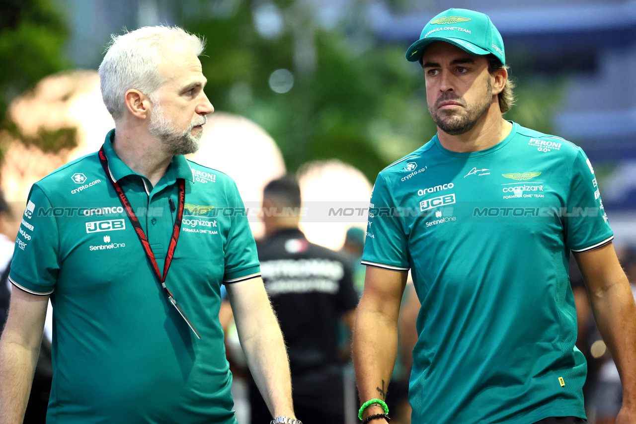 GP SINGAPORE, Fernando Alonso (ESP) Aston Martin F1 Team.

14.09.2023. Formula 1 World Championship, Rd 16, Singapore Grand Prix, Marina Bay Street Circuit, Singapore, Preparation Day.

- www.xpbimages.com, EMail: requests@xpbimages.com © Copyright: Batchelor / XPB Images