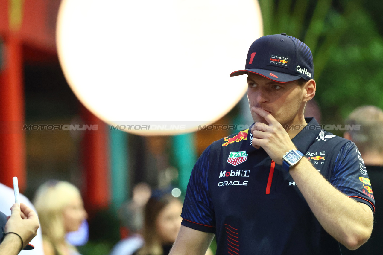 GP SINGAPORE, Max Verstappen (NLD) Red Bull Racing.

14.09.2023. Formula 1 World Championship, Rd 16, Singapore Grand Prix, Marina Bay Street Circuit, Singapore, Preparation Day.

- www.xpbimages.com, EMail: requests@xpbimages.com © Copyright: Batchelor / XPB Images