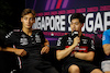 GP SINGAPORE, (L to R): George Russell (GBR) Mercedes AMG F1 e Zhou Guanyu (CHN) Alfa Romeo F1 Team in the FIA Press Conference.
14.09.2023. Formula 1 World Championship, Rd 16, Singapore Grand Prix, Marina Bay Street Circuit, Singapore, Preparation Day.
- www.xpbimages.com, EMail: requests@xpbimages.com © Copyright: XPB Images