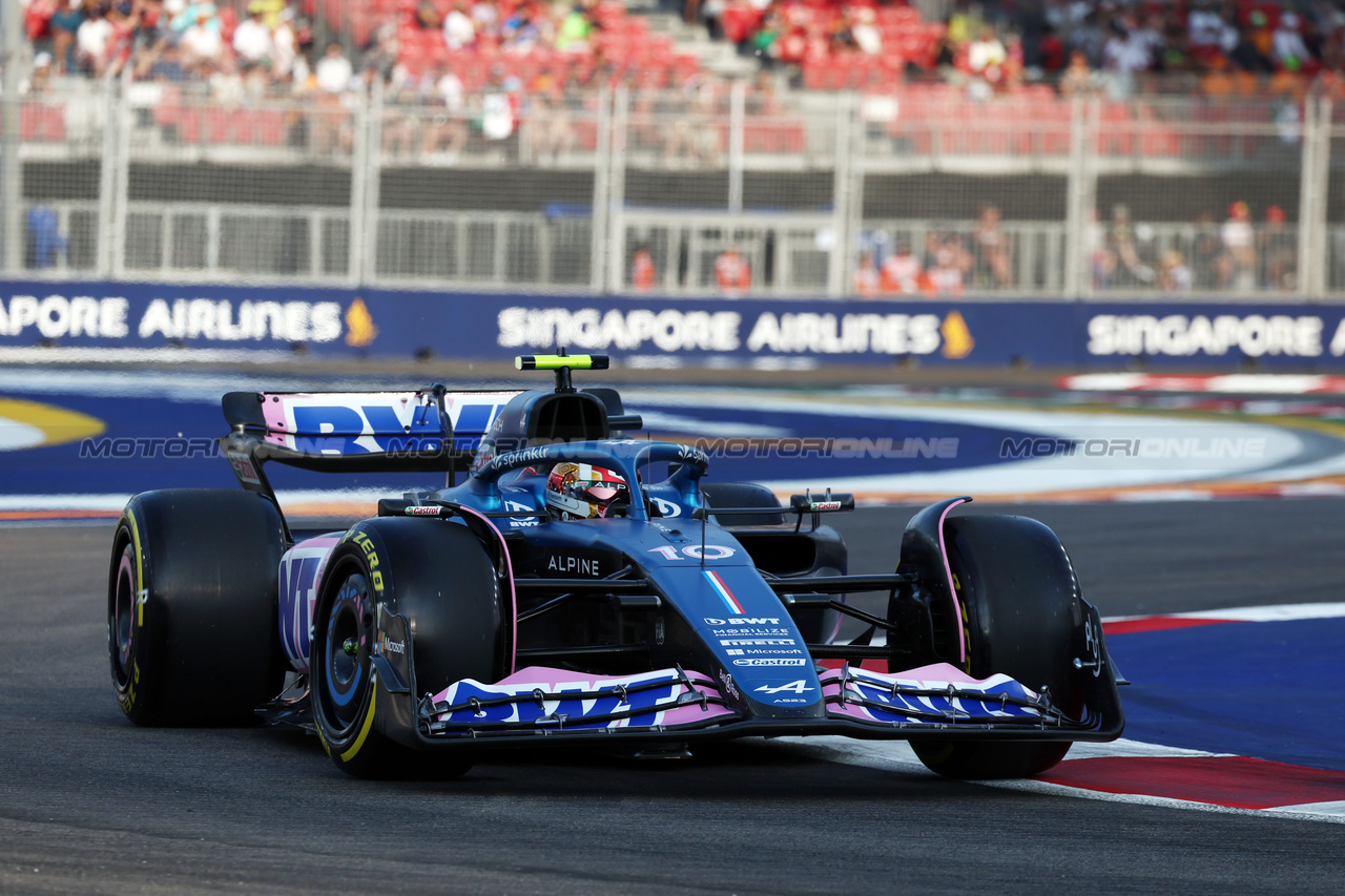 GP SINGAPORE, Pierre Gasly (FRA) Alpine F1 Team A523.

16.09.2023. Formula 1 World Championship, Rd 16, Singapore Grand Prix, Marina Bay Street Circuit, Singapore, Qualifiche Day.

- www.xpbimages.com, EMail: requests@xpbimages.com © Copyright: Moy / XPB Images