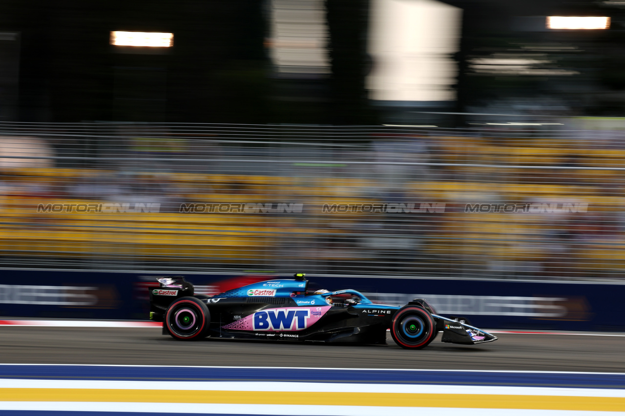GP SINGAPORE, Pierre Gasly (FRA) Alpine F1 Team A523.

16.09.2023. Formula 1 World Championship, Rd 16, Singapore Grand Prix, Marina Bay Street Circuit, Singapore, Qualifiche Day.

- www.xpbimages.com, EMail: requests@xpbimages.com © Copyright: Moy / XPB Images
