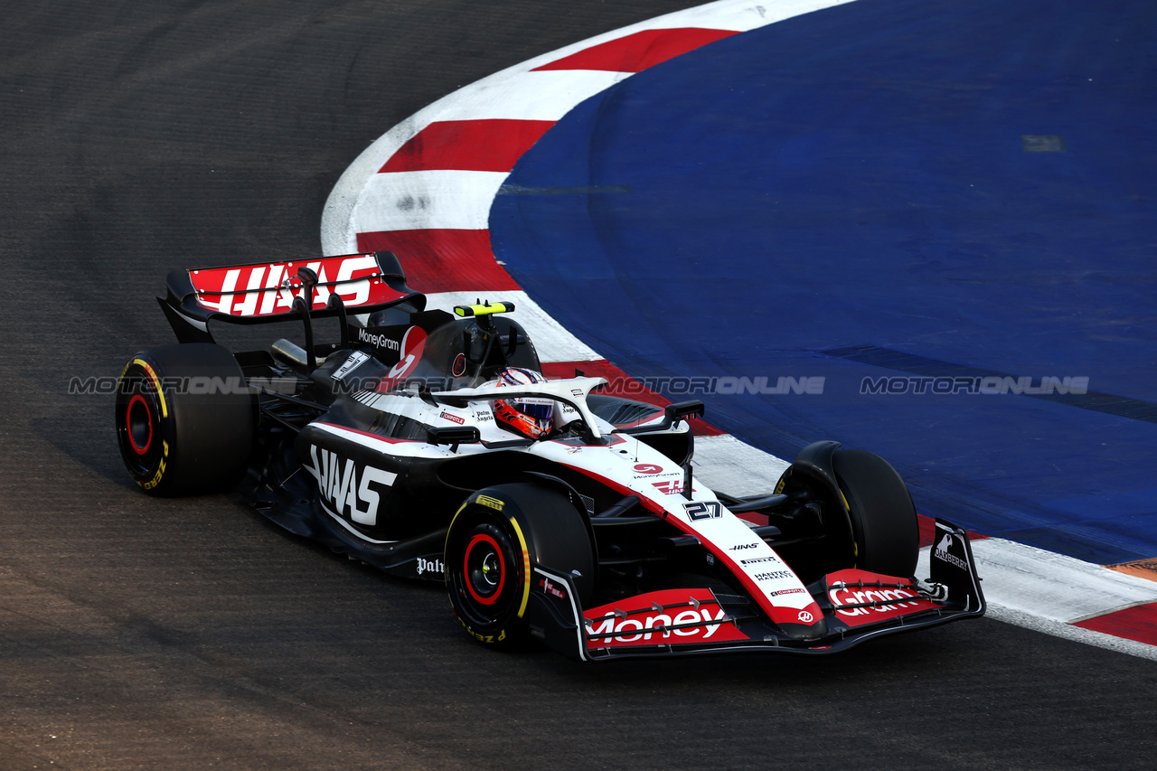 GP SINGAPORE, Nico Hulkenberg (GER) Haas VF-23.

16.09.2023. Formula 1 World Championship, Rd 16, Singapore Grand Prix, Marina Bay Street Circuit, Singapore, Qualifiche Day.

- www.xpbimages.com, EMail: requests@xpbimages.com © Copyright: Moy / XPB Images