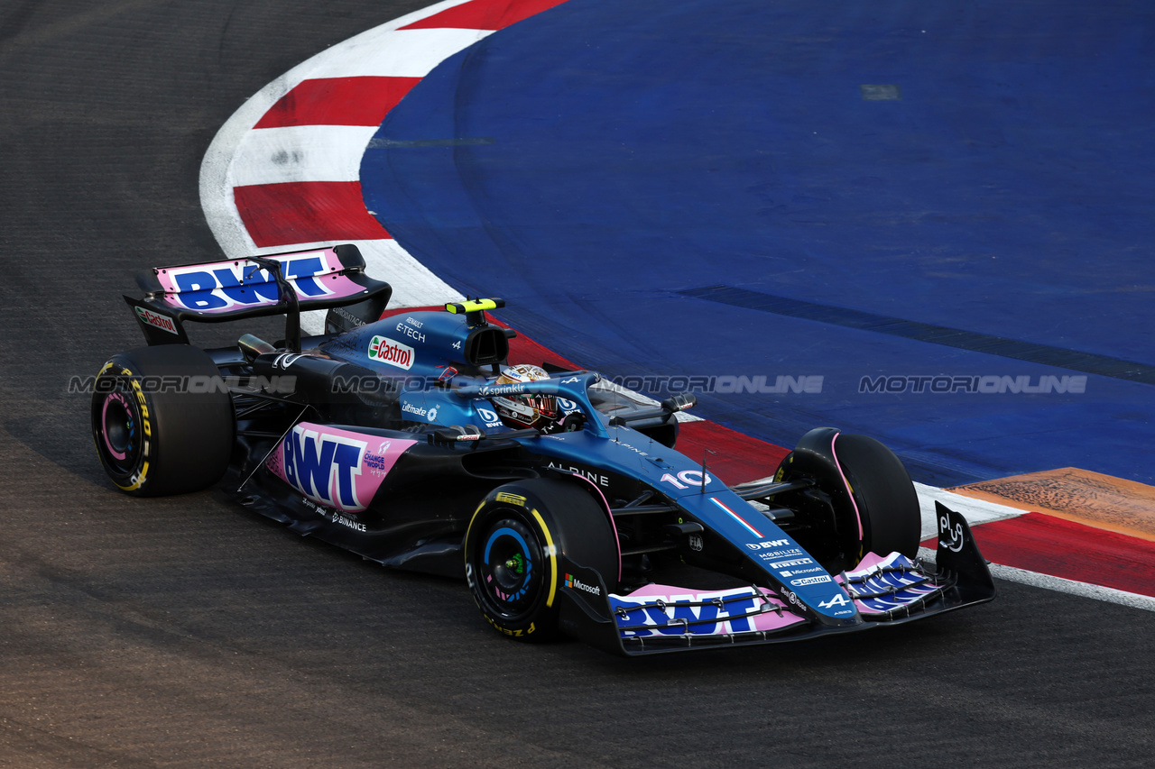 GP SINGAPORE, Pierre Gasly (FRA) Alpine F1 Team A523.

16.09.2023. Formula 1 World Championship, Rd 16, Singapore Grand Prix, Marina Bay Street Circuit, Singapore, Qualifiche Day.

- www.xpbimages.com, EMail: requests@xpbimages.com © Copyright: Moy / XPB Images