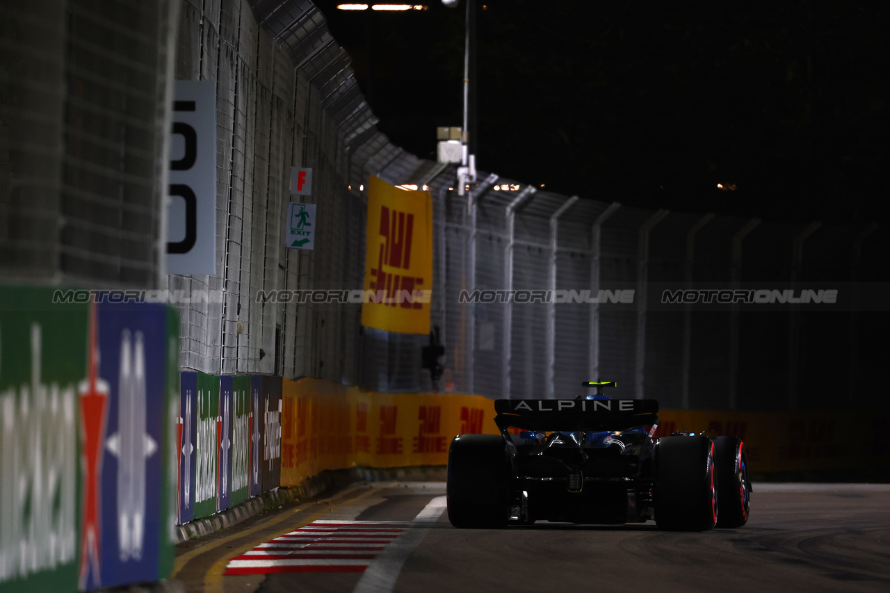 GP SINGAPORE, Pierre Gasly (FRA) Alpine F1 Team A523.

16.09.2023. Formula 1 World Championship, Rd 16, Singapore Grand Prix, Marina Bay Street Circuit, Singapore, Qualifiche Day.

- www.xpbimages.com, EMail: requests@xpbimages.com © Copyright: Charniaux / XPB Images