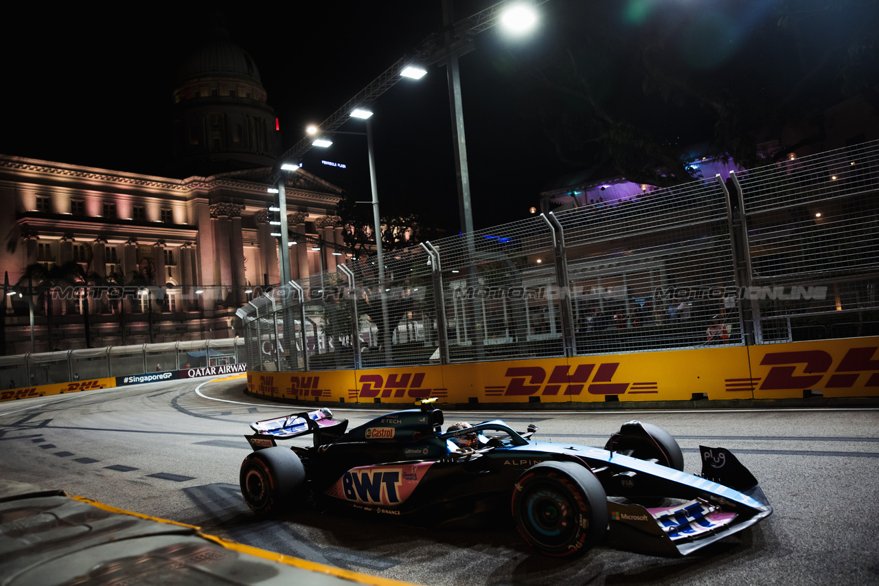GP SINGAPORE, Pierre Gasly (FRA) Alpine F1 Team A523.

16.09.2023. Formula 1 World Championship, Rd 16, Singapore Grand Prix, Marina Bay Street Circuit, Singapore, Qualifiche Day.

- www.xpbimages.com, EMail: requests@xpbimages.com © Copyright: Bearne / XPB Images