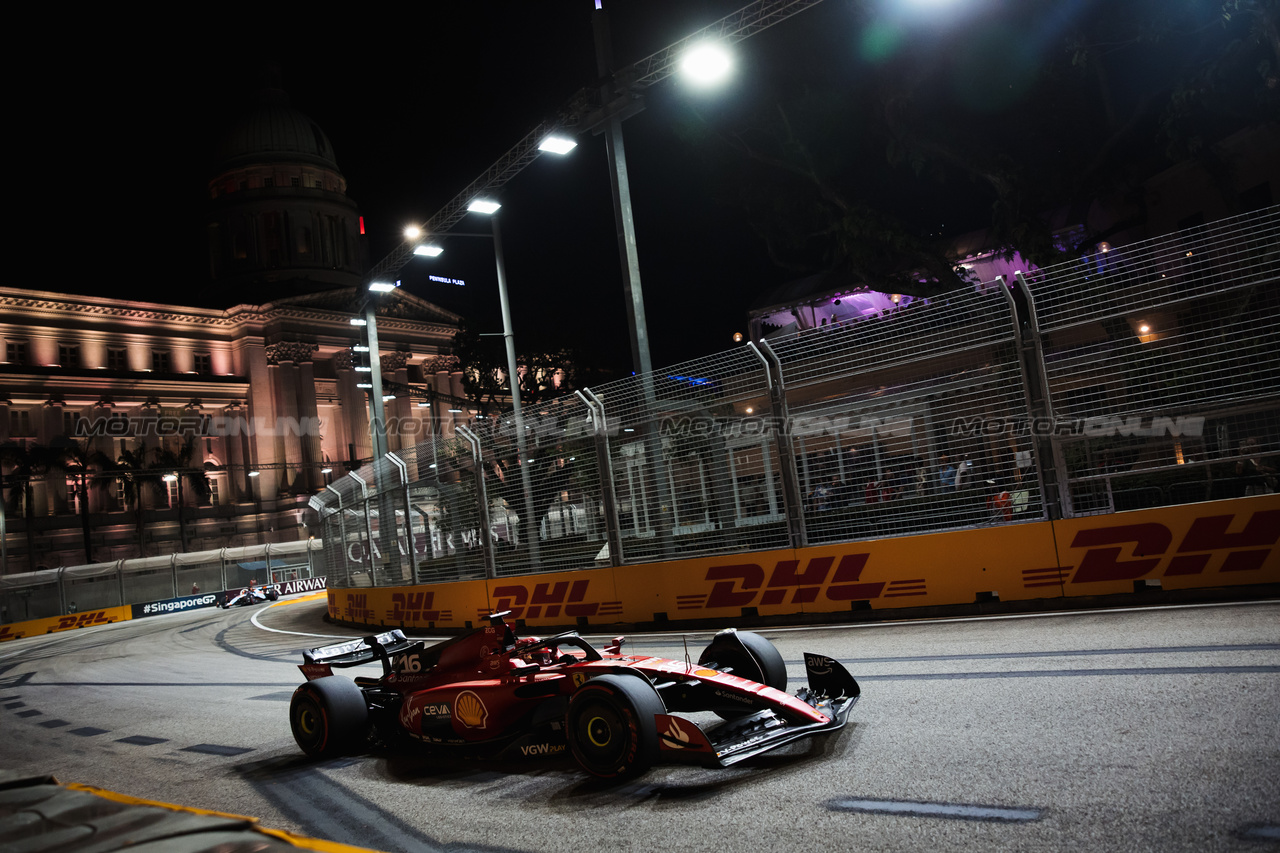 GP SINGAPORE, Charles Leclerc (MON) Ferrari SF-23.

16.09.2023. Formula 1 World Championship, Rd 16, Singapore Grand Prix, Marina Bay Street Circuit, Singapore, Qualifiche Day.

- www.xpbimages.com, EMail: requests@xpbimages.com © Copyright: Bearne / XPB Images