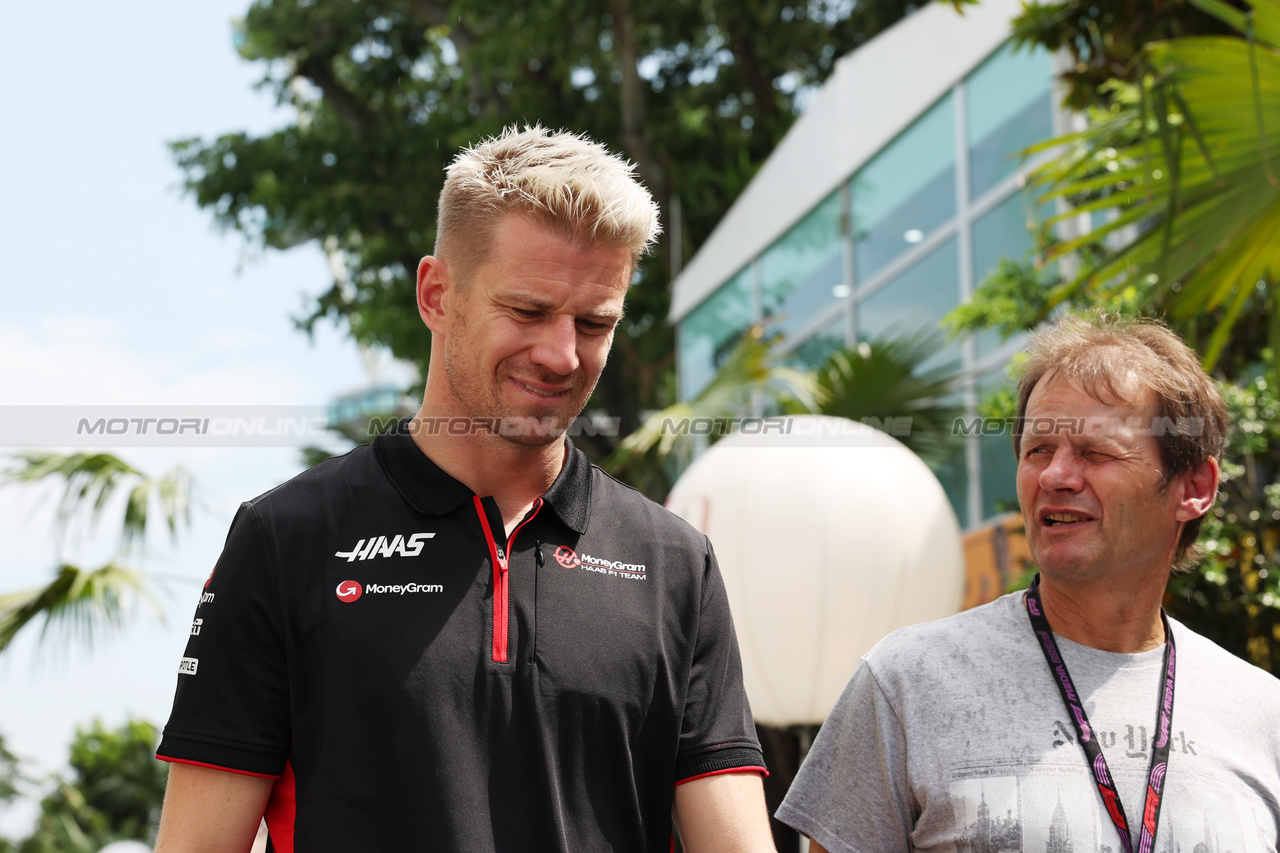 GP SINGAPORE, Nico Hulkenberg (GER) Haas F1 Team.

16.09.2023. Formula 1 World Championship, Rd 16, Singapore Grand Prix, Marina Bay Street Circuit, Singapore, Qualifiche Day.

 - www.xpbimages.com, EMail: requests@xpbimages.com © Copyright: Rew / XPB Images