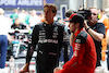 GP SINGAPORE, (L to R): George Russell (GBR) Mercedes AMG F1 with Charles Leclerc (MON) Ferrari in qualifying parc ferme.
16.09.2023. Formula 1 World Championship, Rd 16, Singapore Grand Prix, Marina Bay Street Circuit, Singapore, Qualifiche Day.
 - www.xpbimages.com, EMail: requests@xpbimages.com © Copyright: Coates / XPB Images
