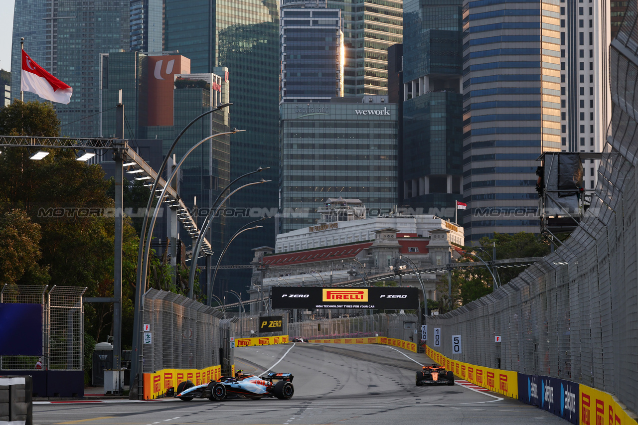 GP SINGAPORE, Logan Sargeant (USA) Williams Racing FW45.

15.09.2023. Formula 1 World Championship, Rd 16, Singapore Grand Prix, Marina Bay Street Circuit, Singapore, Practice Day.

 - www.xpbimages.com, EMail: requests@xpbimages.com © Copyright: Coates / XPB Images