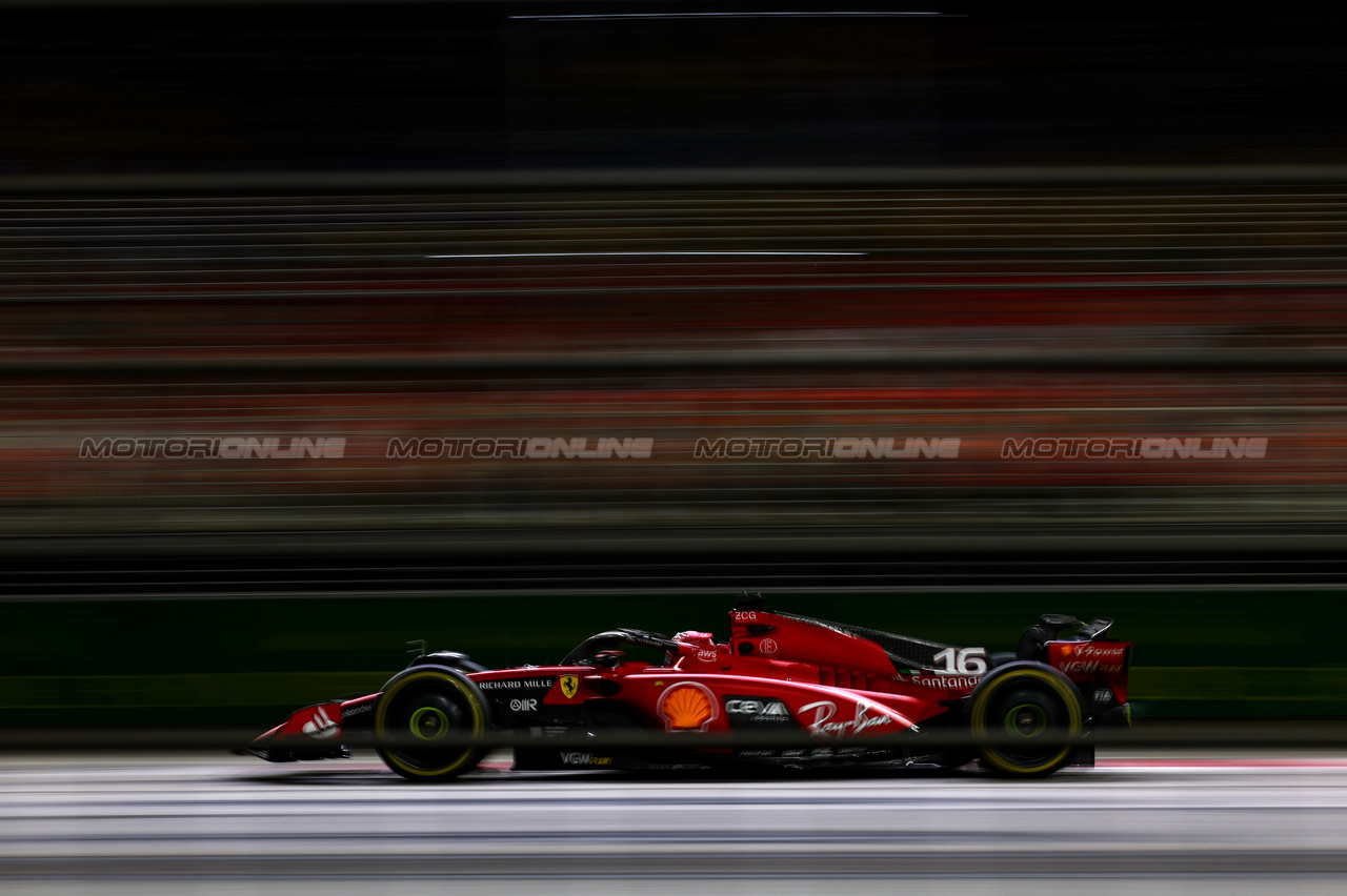 GP SINGAPORE, Charles Leclerc (FRA), Ferrari 
15.09.2023. Formula 1 World Championship, Rd 16, Singapore Grand Prix, Marina Bay Street Circuit, Singapore, Practice Day.
- www.xpbimages.com, EMail: requests@xpbimages.com © Copyright: Charniaux / XPB Images