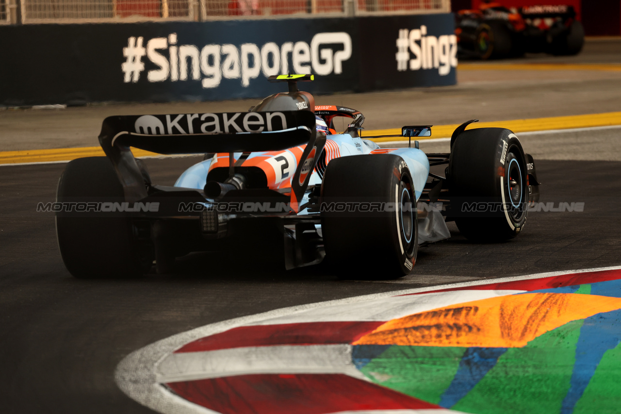 GP SINGAPORE, Logan Sargeant (USA) Williams Racing.

15.09.2023. Formula 1 World Championship, Rd 16, Singapore Grand Prix, Marina Bay Street Circuit, Singapore, Practice Day.

- www.xpbimages.com, EMail: requests@xpbimages.com © Copyright: Bearne / XPB Images