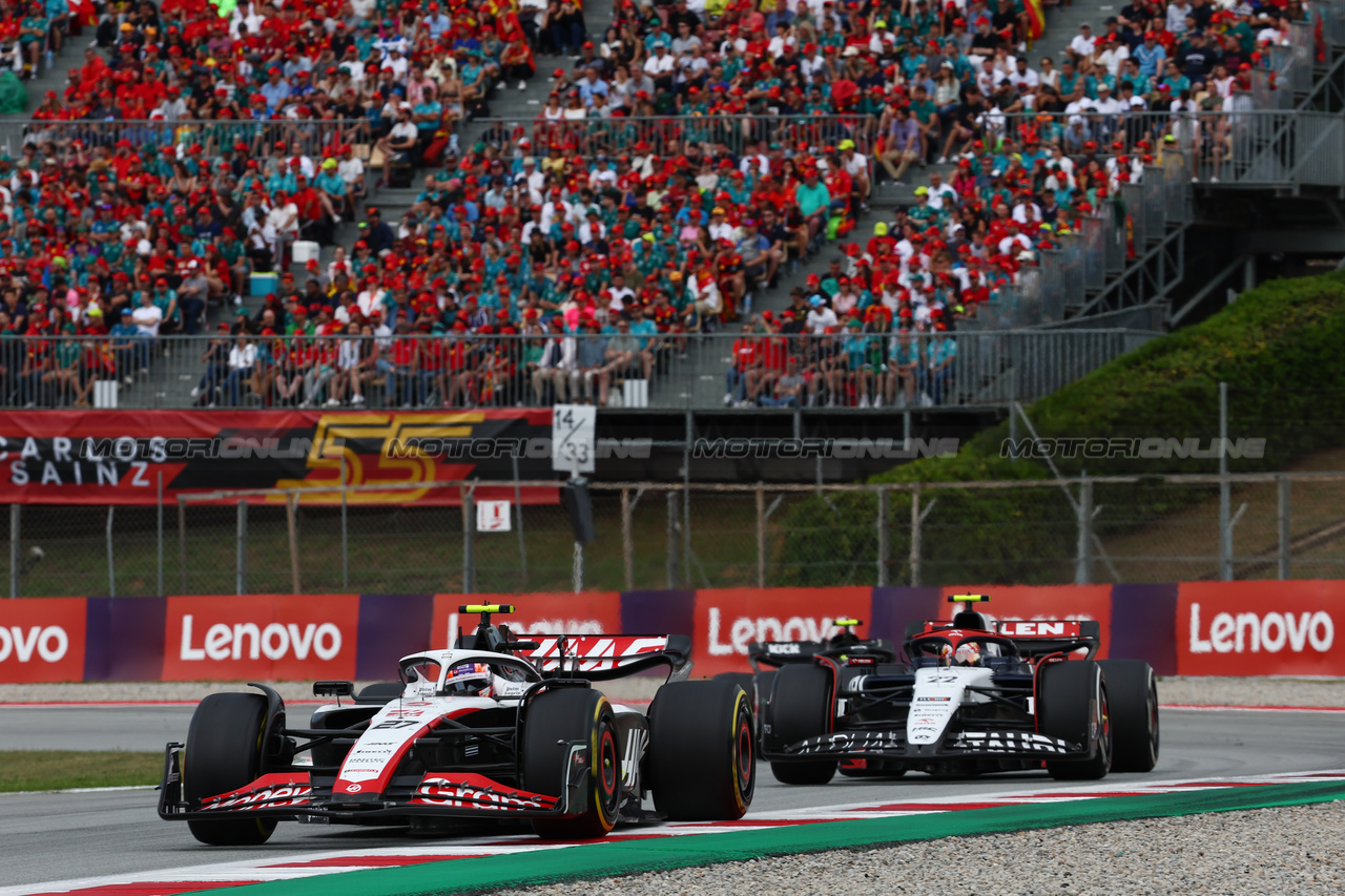 GP SPAGNA, Nico Hulkenberg (GER) Haas VF-23.

04.06.2023. Formula 1 World Championship, Rd 8, Spanish Grand Prix, Barcelona, Spain, Gara Day.

- www.xpbimages.com, EMail: requests@xpbimages.com ¬© Copyright: Batchelor / XPB Images