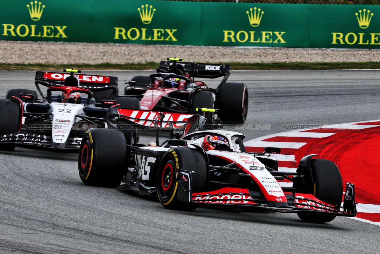 GP SPAGNA, Nico Hulkenberg (GER) Haas VF-23.

04.06.2023. Formula 1 World Championship, Rd 8, Spanish Grand Prix, Barcelona, Spain, Gara Day.

- www.xpbimages.com, EMail: requests@xpbimages.com ¬© Copyright: Batchelor / XPB Images